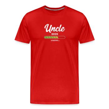 Uncle Loading 2029 - Männer Premium Bio T-Shirt - Rot - Vorne - Damien (186cm)