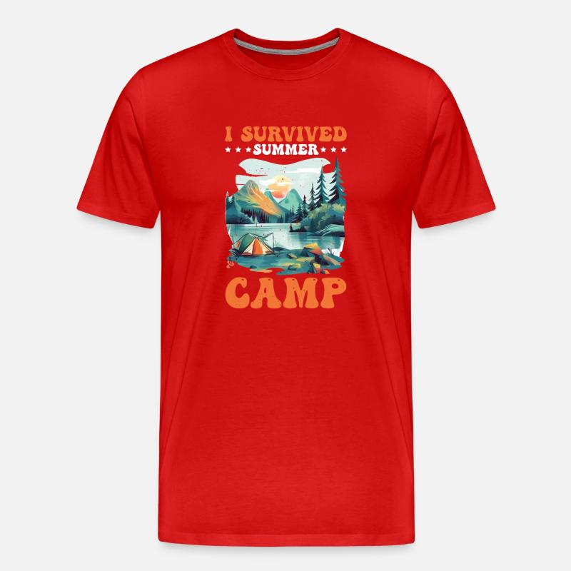 I Survived Summer Camp 5 - Männer Premium Bio T-Shirt - Rot