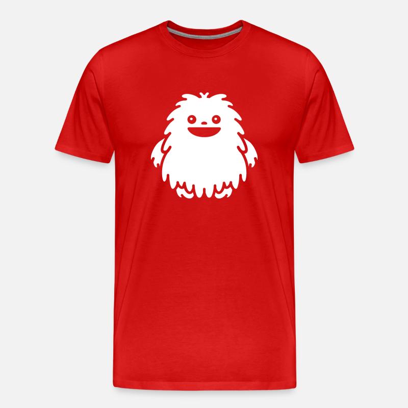 Yeti - Männer Premium Bio T-Shirt - Rot