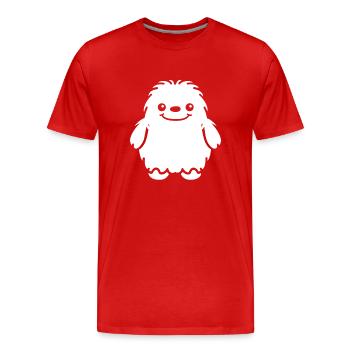 Yeti - T-shirt bio Premium Homme - rouge - Devant - Damien (186cm)