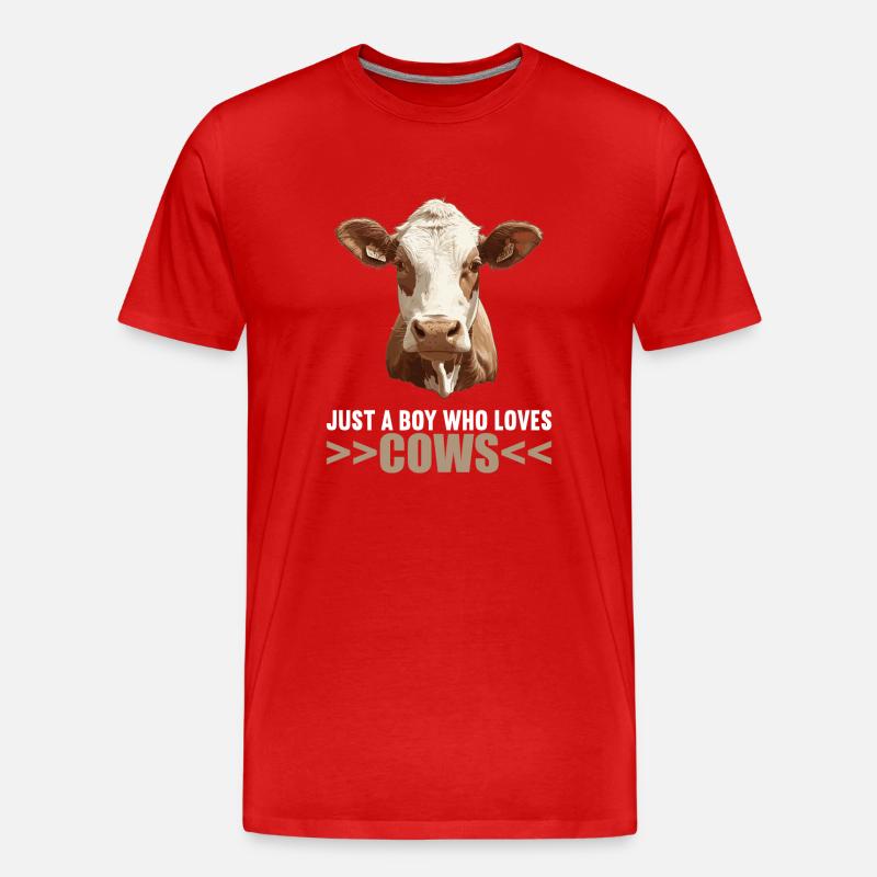 Kühe Kuh - Männer Premium Bio T-Shirt - Rot