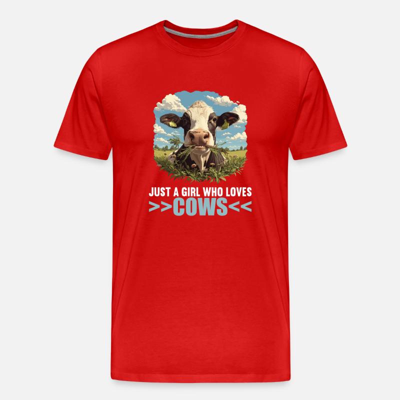 Kühe Kuh - Männer Premium Bio T-Shirt - Rot
