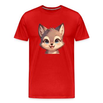 Coyotes Coyote - T-shirt bio Premium Homme - rouge - Devant - Damien (186cm)