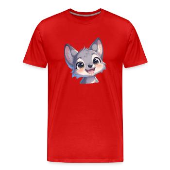 Coyotes Coyote - T-shirt bio Premium Homme - rouge - Devant - Damien (186cm)