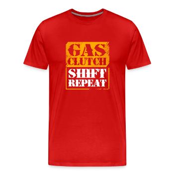 Automobiliste - T-shirt bio Premium Homme - rouge - Devant - Damien (186cm)