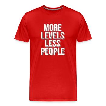 Introverted Gamer Declarer Calm - Men's Premium Organic T-Shirt - red - Front - Damien (186cm)