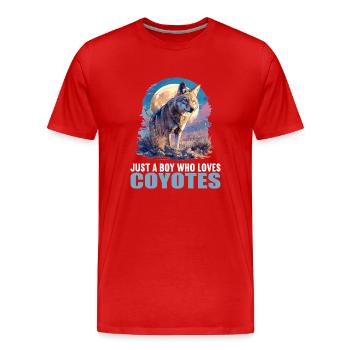 Coyotes Coyote - T-shirt bio Premium Homme - rouge - Devant - Damien (186cm)