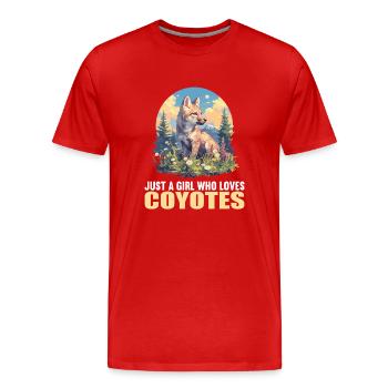 Coyotes Coyote - T-shirt bio Premium Homme - rouge - Devant - Damien (186cm)