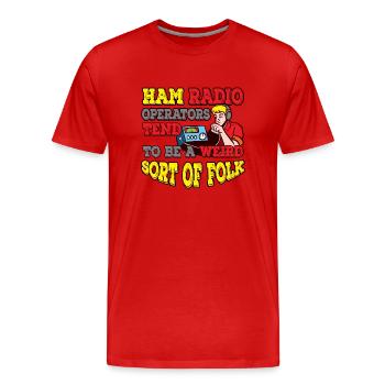Amateur Bizarre Sorte De Radio Amateur Folk - T-shirt bio Premium Homme - rouge - Devant - Damien (186cm)