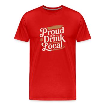 Craft beer enthusiast, local brewery fan - Men's Premium Organic T-Shirt - red - Front - Damien (186cm)