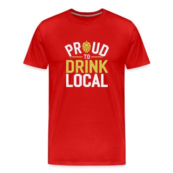 Craft beer enthusiast, local brewery fan - Men's Premium Organic T-Shirt - red - Front - Damien (186cm)