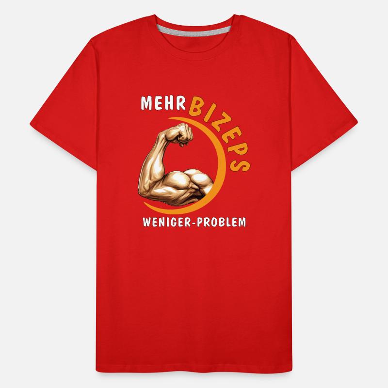 MORE BICEPS, LESS PROBLEM Men's Premium Organic T-Shirt