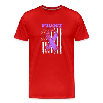 Autoimmune disease - Men's Premium Organic T-Shirt - red - Front - Damien (186cm)