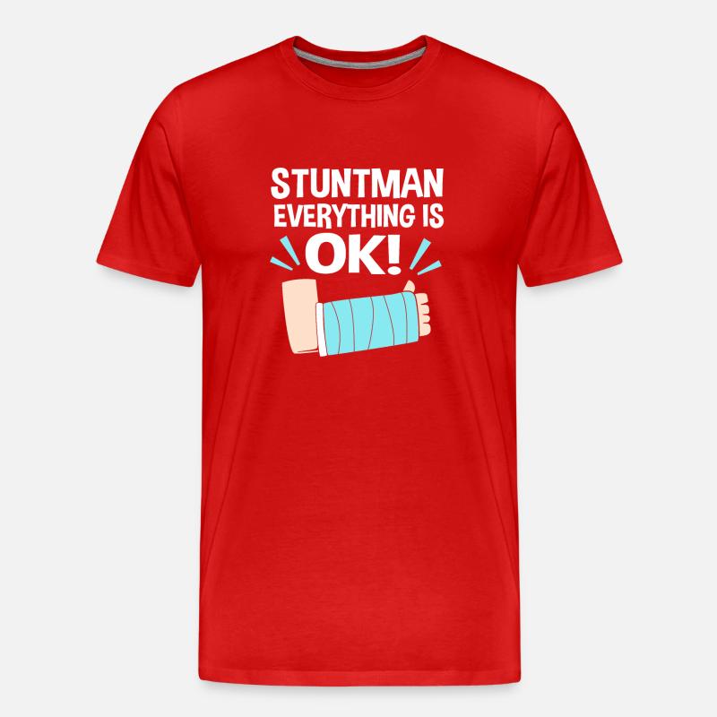 Gebrochener Arm Knochen Knochenbruch - Männer Premium Bio T-Shirt - Rot