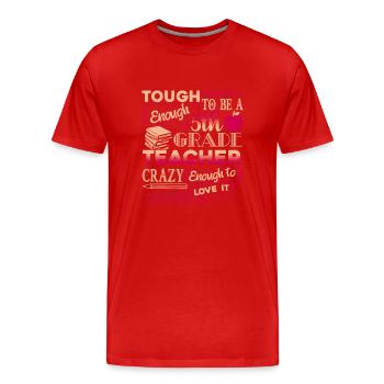 5th Grade Teacher Proud 5th Grade Teacher - Men's Premium Organic T-Shirt - red - Front - Damien (186cm)