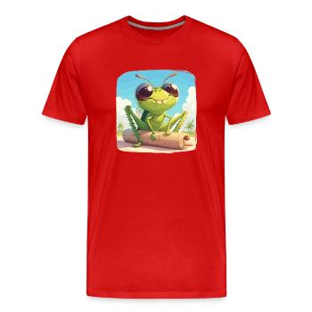 Grillen Grille - Männer Premium Bio T-Shirt - Rot - Vorne - Damien (186cm)