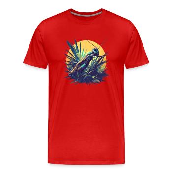Grillen Grille - Männer Premium Bio T-Shirt - Rot - Vorne - Damien (186cm)