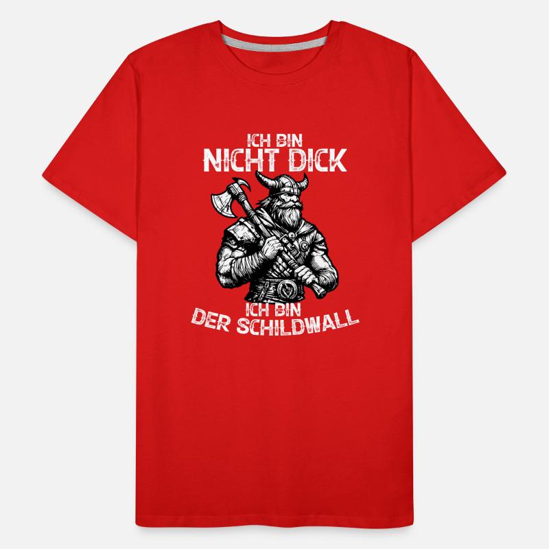 Ich Bin Nicht Dick Ich Bin Der Schildwall Männer Premium Bio T-Shirt
