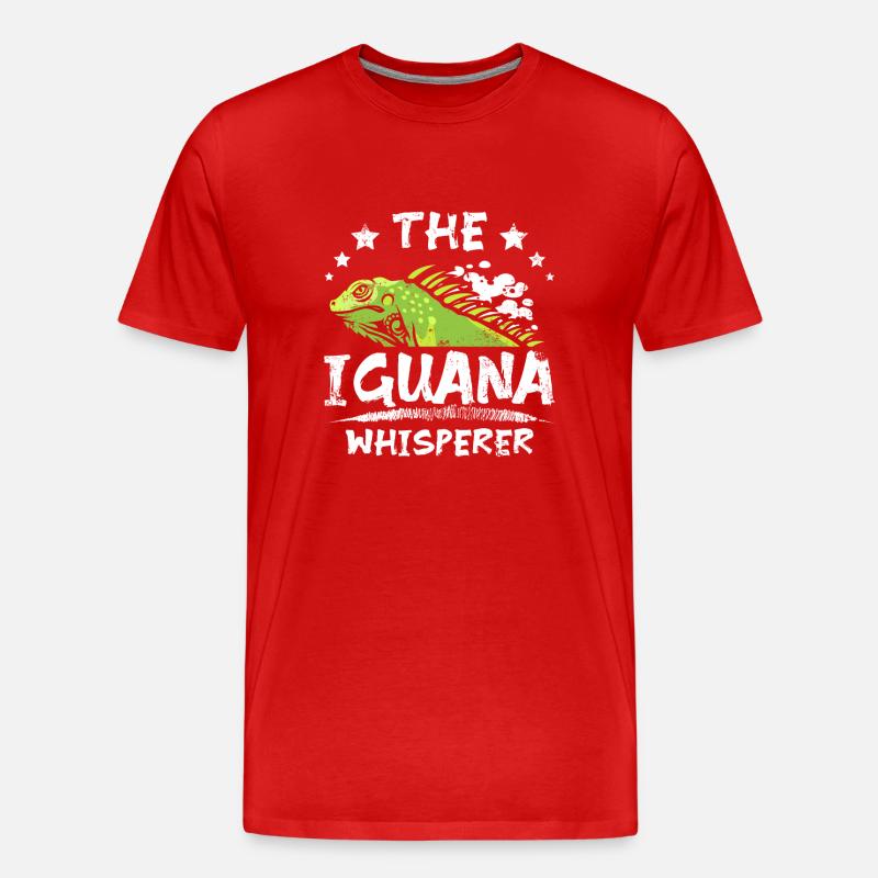 The Iguana whisperer - Männer Premium Bio T-Shirt - Rot
