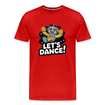 ROBOTER LASS UNS TANZEN - Männer Premium Bio T-Shirt - Rot - Vorne - Damien (186cm)