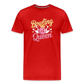 Bowler BowlingQueen - Men's Premium Organic T-Shirt - red - Front - Damien (186cm)