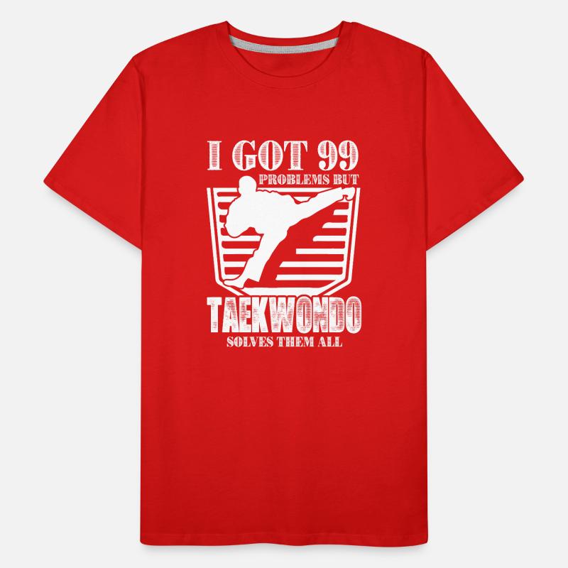 Taekwondo Solves All Problems Men's Premium Organic T-Shirt