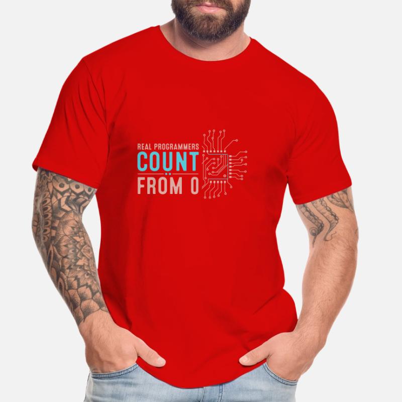 Real programmers count from 0 Men's Premium Organic T-Shirt