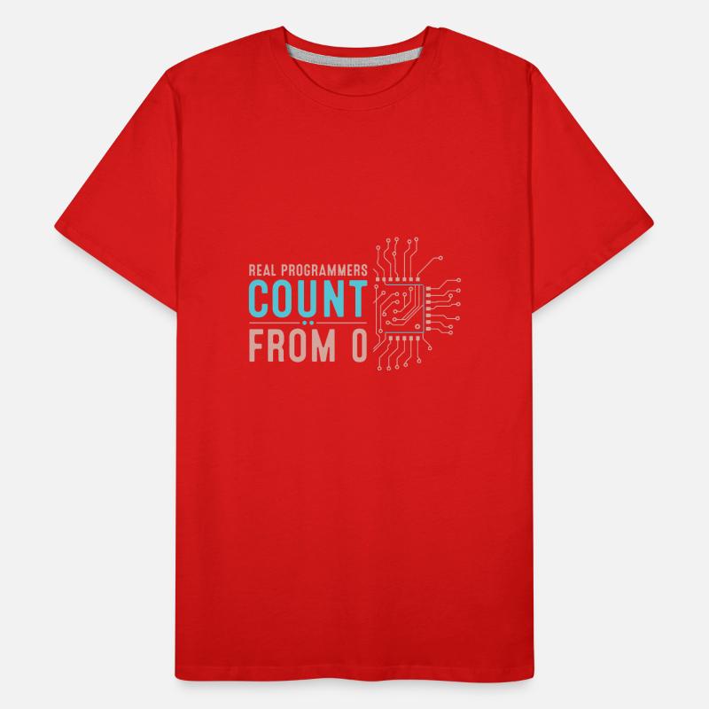 Real programmers count from 0 Men's Premium Organic T-Shirt