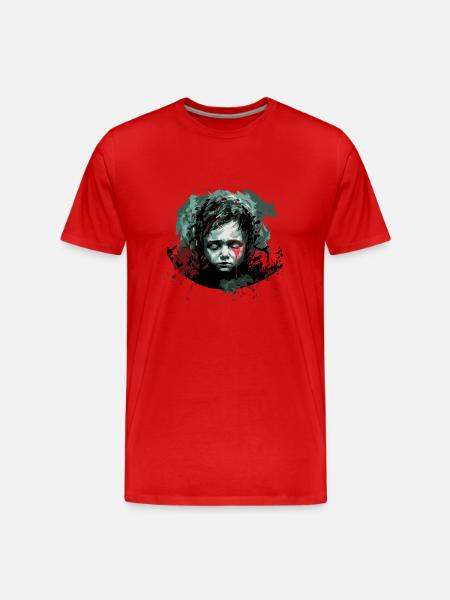 CHILD CRYING - Men's Premium Organic T-Shirt - red
