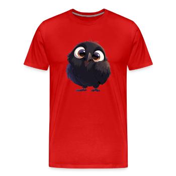 Corbeaux Corbeaux - T-shirt bio Premium Homme - rouge - Devant - Damien (186cm)
