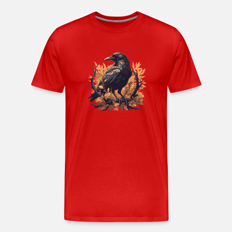 Krähen Krähe - Männer Premium Bio T-Shirt - Rot