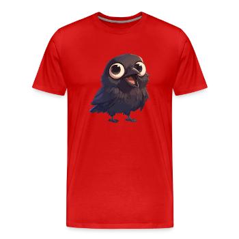 Corbeaux Corbeaux - T-shirt bio Premium Homme - rouge - Devant - Damien (186cm)