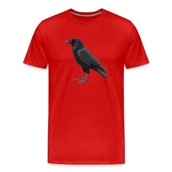 Corbeaux Corbeaux - T-shirt bio Premium Homme - rouge - Devant - Damien (186cm)