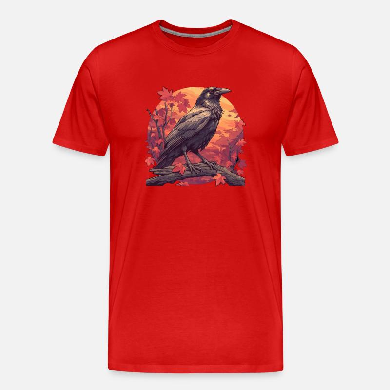 Krähen Krähe - Männer Premium Bio T-Shirt - Rot