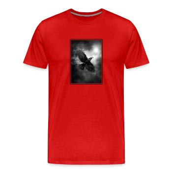 Corbeaux Corbeaux - T-shirt bio Premium Homme - rouge - Devant - Damien (186cm)