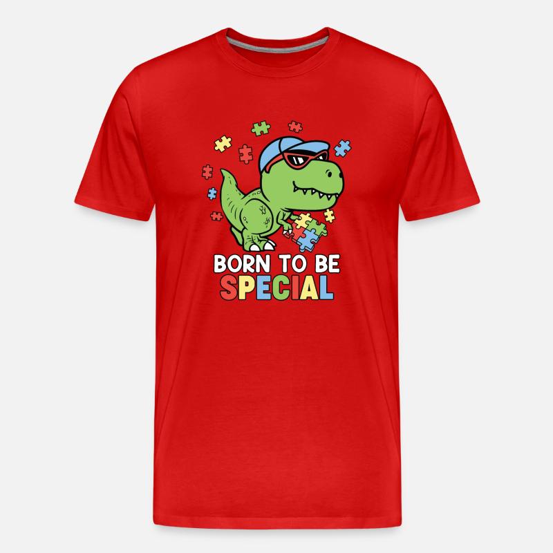 Autismus Autistisch - Männer Premium Bio T-Shirt - Rot