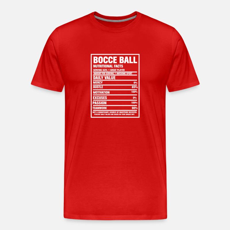 Bocce Ball Bocce Player - Men's Premium Organic T-Shirt - red