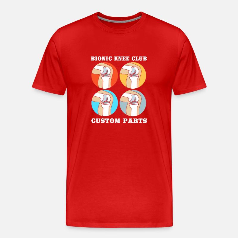Knie Operation - Männer Premium Bio T-Shirt - Rot