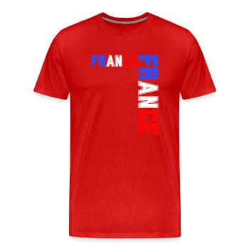 drapeau france cadeau, cadeau france drapeau - T-shirt bio Premium Homme - rouge - Devant - Damien (186cm)