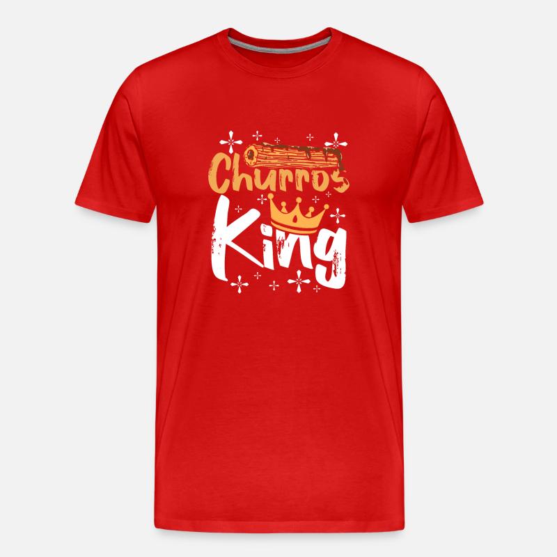 Churros King - Männer Premium Bio T-Shirt - Rot