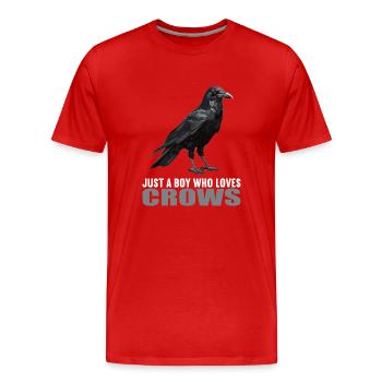 Corbeaux Corbeaux - T-shirt bio Premium Homme - rouge - Devant - Damien (186cm)