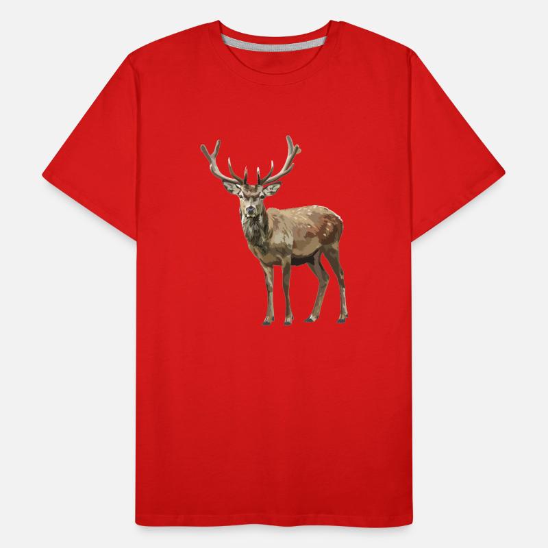 Hirsche Hirsch Männer Premium Bio T-Shirt