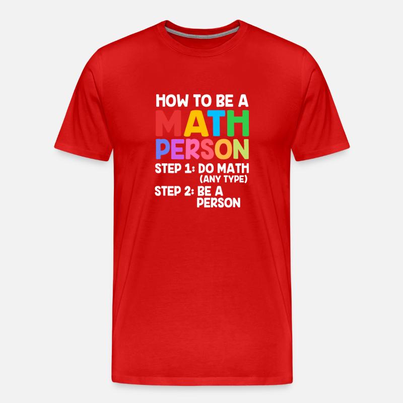 Mathematik - Männer Premium Bio T-Shirt - Rot