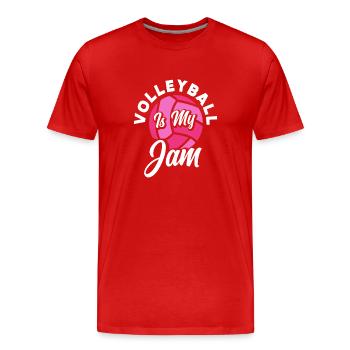 Volleyball is my thing Volleyball enthusiasm - Men's Premium Organic T-Shirt - red - Front - Damien (186cm)