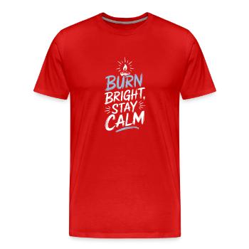 Handmade, creative candles to make yourself - Men's Premium Organic T-Shirt - red - Front - Damien (186cm)