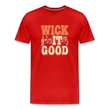 Handmade, creative candles to make yourself - Men's Premium Organic T-Shirt - red - Front - Damien (186cm)