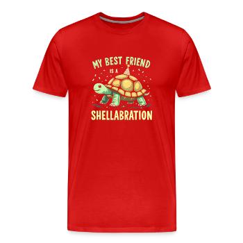 Schildkrötenpflege Für Besitzer Von - Männer Premium Bio T-Shirt - Rot - Vorne - Damien (186cm)