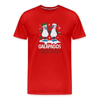 Galapagos Christmas - Männer Premium Bio T-Shirt - Rot - Vorne - Damien (186cm)