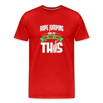 Rope Jumping Me sont comme - T-shirt bio Premium Homme - rouge - Devant - Damien (186cm)