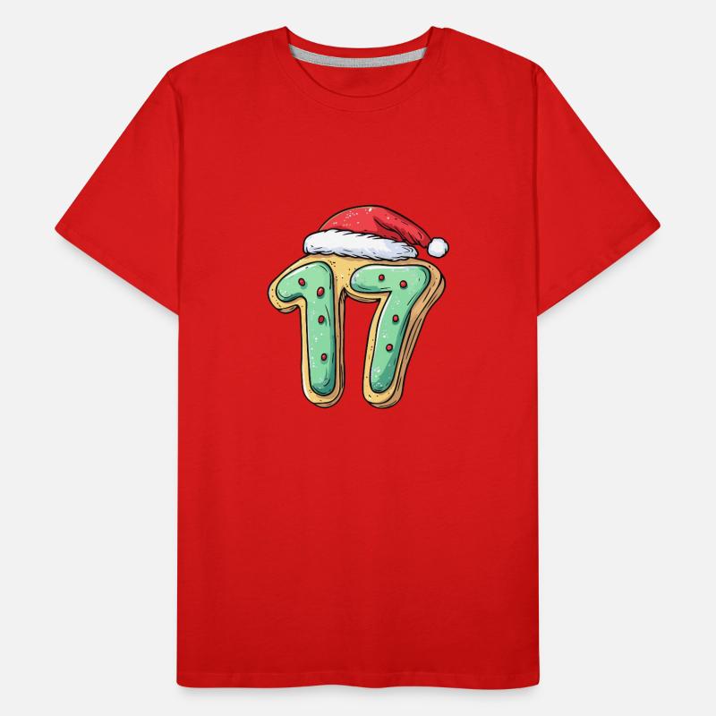 Biscuit de Noël à 17 chiffres T-shirt bio Premium Homme
